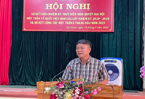 Hội nghị sơ kết công tác Mặt trận 6 tháng đầu năm, phương hướng nhiệm vụ 6 tháng cuối năm 2022